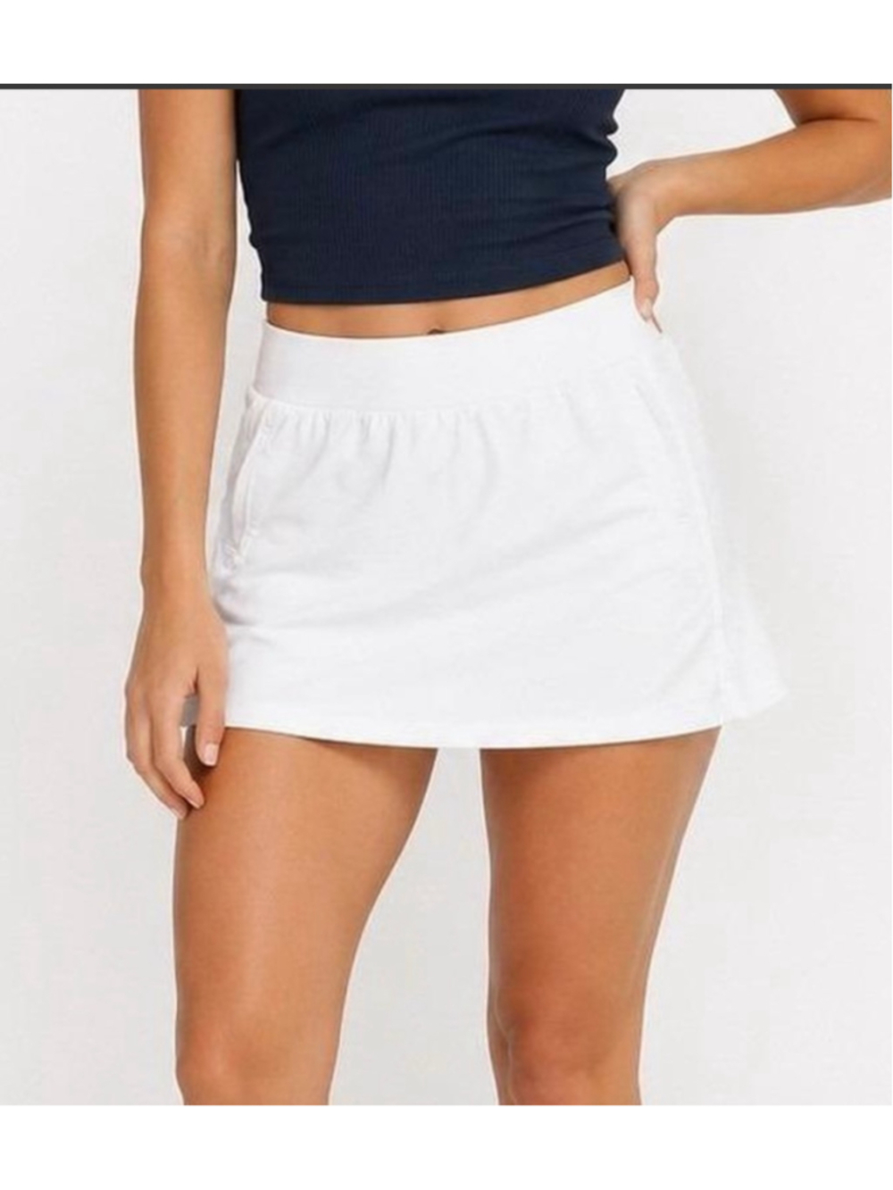 T by Talbots Small/Petite White Athletic Skort Skirt active wear